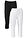 Leggings capri de corte ajustado (2 unidades) - Blanco-negro - bonprix