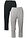 Leggings capri de corte ajustado (2 unidades) - Gris claro jaspeado-negro - bonprix