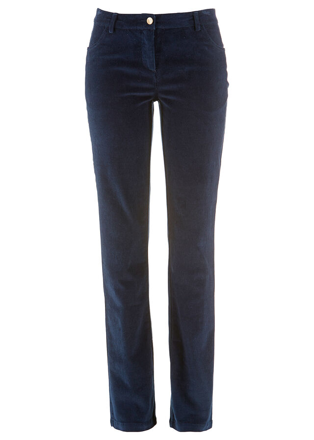 Pantalón de pana elásticos, straight Azul marino • € • bonprix