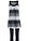 Vestido y leggings capri (2 piezas) - Negro + blanco-negro - bonprix
