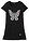 Camisón corto de algodón orgánico - Negro - bonprix