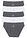 Slip con algodón suave (6 unidades) - blanco-gris jaspeado - bonprix