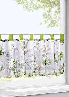 Visillo con estampado de plantas y poliéster reciclado