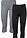 Pack de 2 leggings cropped - Gris-negro - bonprix