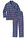 Pijama de franela suave con botones y mangas largas. - Azul de cuadros - bonprix