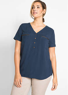 Blusa de viscosa con manga corta