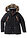 Chaqueta de invierno con capucha desmontable y material repelente al agua - Negro - bonprix