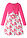 Vestido + cinturón + bolero para niñas (3 piezas) - blanco / fucsia floral - bonprix