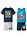 Camiseta de manga corta + camiseta sin mangas + bermudas para niño (4 piezas) - azul marino / huevo de pato / gris claro moteado - bonprix