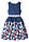 Vestido corto con corte en A - Azul oxford estampado - bonprix
