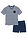 Pijama corto - azul marino-blanco con rayas - bonprix