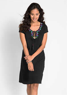 Vestido de punto de hilo flameado de algodón puro