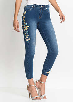 Vaqueros skinny, mid waist, cropped