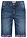 Auténticas bermudas vaqueras elásticas con borde de color - Azul desgastado - bonprix