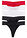 Tanga con encaje (5 unidades) - Negro-blanco-rojo - bonprix