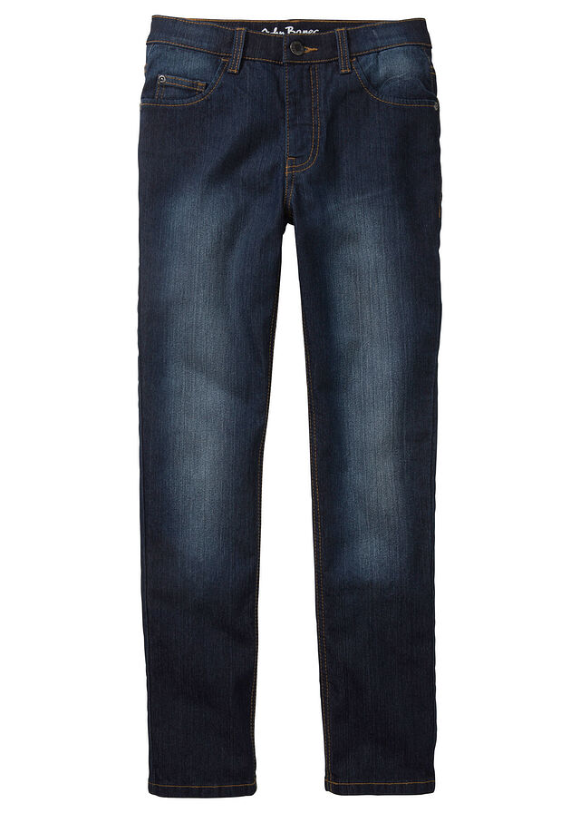 Vaqueros elásticos con cintura ajustable, slim fit, straight denim