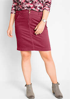 Falda de pana elástica