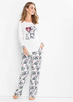 Pijama con aplicación de franela