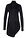 Jersey largo de mezcla de viscosa - Negro - bonprix