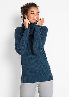 Jersey de cuello alto con cordones