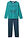 Pijama de algodón puro - Azul verdoso/azul marino - bonprix