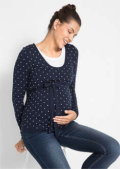 Jersey premamá/de lactancia 2 en 1 de punto fino