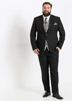 Traje de novio con chaleco y cuello (5 piezas) con corte regular