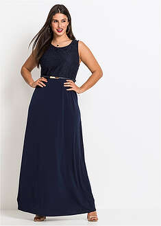 Vestido largo de noche con cinturón (conjunto de 2 unidades)