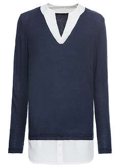 jersey-de-punto-fino-con-inserto-de-blusa