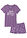 Pijama corto - Lila jaspeado-blanco estampado - bonprix