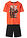 Pijama corto de algodón puro (2 piezas) - Rojo anaranjado-negro - bonprix