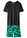 Pijama corto de algodón puro (2 piezas) - Negro-verde estampado - bonprix