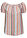 Blusa con escote bañera - Rojo-beige de rayas - bonprix
