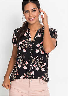 Blusa de manga corta de viscosa pura