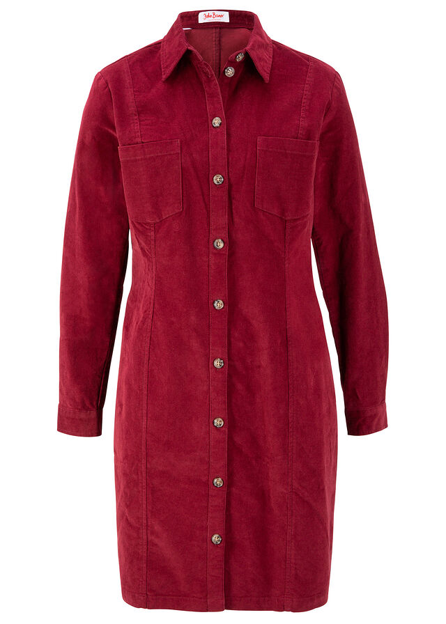 Vestido elástico de pana