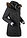 Chaqueta guateada larga funcional con aspecto 2 en 1, impermeable - Negro - bonprix