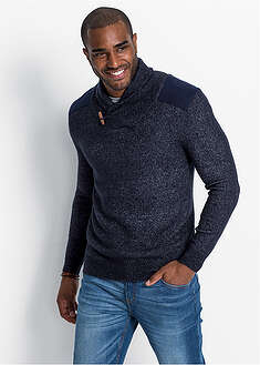 Jersey de punto fino con cuello tipo chal