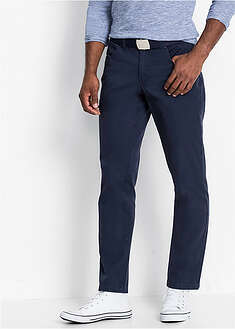 Pantalón de sarga regular fit de algodón orgánico, straight