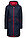 Abrigo guateado en dos colores - Azul marino-rojo oscuro - bonprix