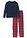 Pijama de algodón puro con botones y mangas largas - Azul oscuro/blanco/rojo/verde de cuadros - bonprix