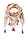 Bufanda floral con borlas - Crema de flores - bonprix