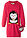 Vestido de punto con bolsillo (2 piezas) - Rojo - bonprix