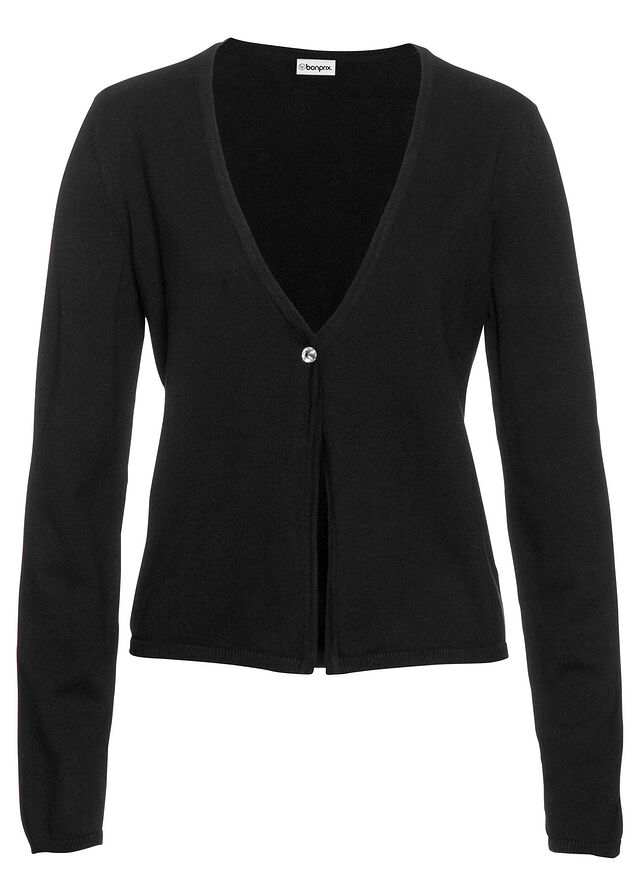 Chaqueta lisa de punto fino