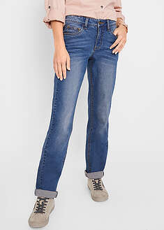 Vaqueros straight, mid waist, elásticos