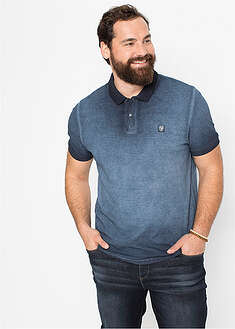 Polo de piqué con efecto desgastado