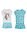Pijama corto de algodón puro (4 piezas) - Azul claro-blanco - bonprix
