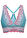 Bustier con encaje delicado con degradado cromático - Rosa-aguamarina - bonprix