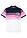 Polo de punto, de manga corta, de algodón orgánico puro - Azul marino/rosa - bonprix