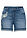 Pantalón corto vaquero con talle medio y adornos - Azul piedra - bonprix