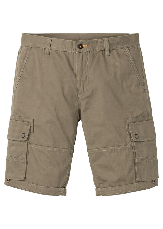 Bermudas tipo cargo de algodón puro con corte regular